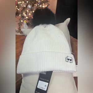 Karl Lagerfield Beanie with Pom‎ Pom